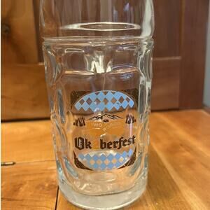 Two Roads Ok2berfest Dimpled Glass Beer Mug Stein
